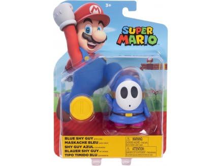 Mario-Figur: Maskade blau 7 cm mit Teilen – Set Figur mit Gelenken, Sammlung + 1 Tiger-Karte – Kinder von cavernedesjouets