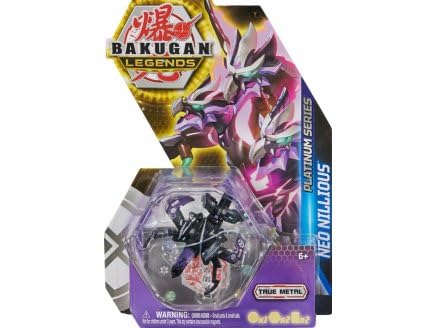 cavernedesjouets Bakugan Set Legends Neo Nillious: Schwarze Kugel Figur – Platinum Serie 4 – Spielzeug-Set für Jungen mit Karte von cavernedesjouets