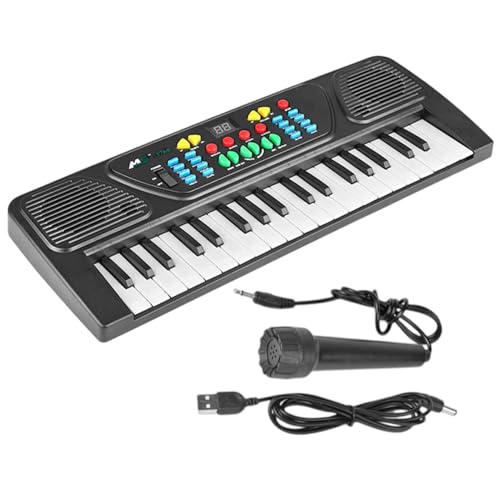 37 Keys Electronic Toy Piano for Kids, Portable Beginner Keyboard Piano with Microphone, Kids Music Piano Toy for , Sound Effects for Children Learning for Children Beginner Music Toy von ccuzs