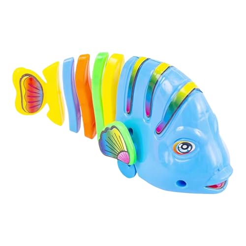 Bathtub Spielzeug, Wiggle Fish, Parent-Child Interactive Toy, Fish Swimming Wind-Up, Water For All Ages, Creative For Kids, 360 Degrees Paddling, Spring Clockwise, 13.5x6.5cm von ccuzs