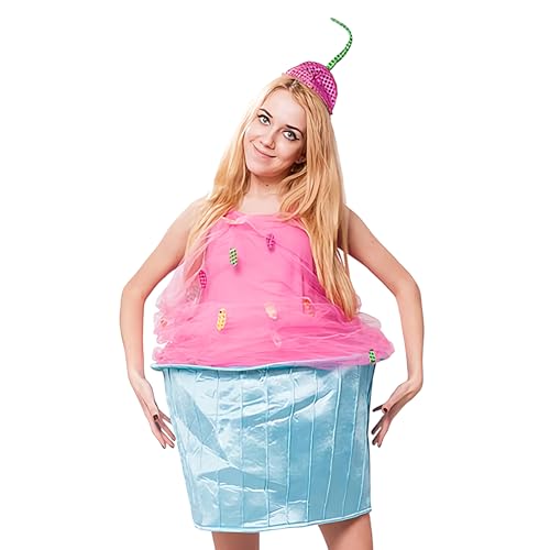 Cupcake Kostüm Erwachsene | Cosplay Outfits - Ärmelloses Rollenspielkleid Mit Hut Für Festtage Bühnenauftritte Theateraufführungen Familienfeiern Cupcake Kostüm Erwachsene | Cosplay Outfits - Ärmelloses Rollenspielkleid Mit Hut Für Festtage Bühnenauftritte Theateraufführungen Familienfeiern von ccuzs