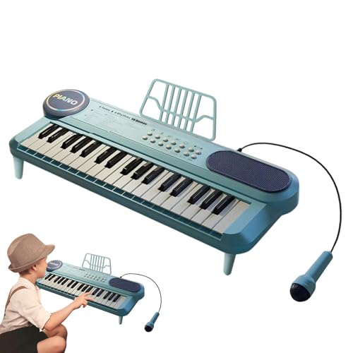 Kids Keyboard Piano, 37 Keys Keyboard, Educational and Interactive Design, Learning Piano with Built in Microphone and Child Friendly Material, 16.73x6.3x5.91 Inches von ccuzs