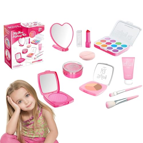 Kids Makeup Kit, Educational Pretend Makeup Toy, Fake Makeup Set, Interactive Play Makeups Kit with Safe Materials and Colorful Design for Pretend Play and Entertainment (1 Set) von ccuzs