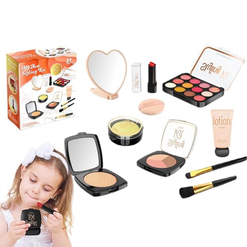 Kids Makeup Kit, Educational Pretend Makeup Toy, Fake Makeup Set, Interactive Play Makeups Kit with Safe Materials and Colorful Design for Pretend Play and Entertainment (1 Set) von ccuzs