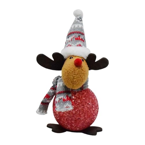 Light Up Elk Plush, Elk Plushie Doll, Festive Elk Plush, Christmas Soft Toys, Holiday Plush Elk with Soft and Cozy Design 23 cm/9.06 Inches for Toddler Kids Boys and Girls von ccuzs