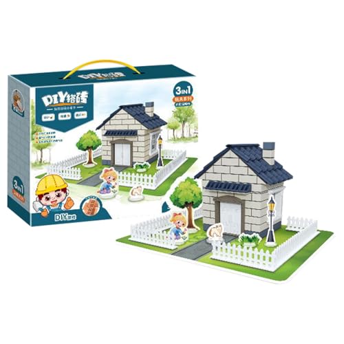 Miniature House Kit, Tiny House Model, Educational Room Building Set, DIYers Craft Kit with Decorative Accessories for Home Decoration, 6.89x8.66x5.28 inches von ccuzs