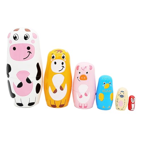 Nesting Puppen Für Kinder | Holz 6 Lagen Kuh Tier Puppen - Tierfiguren Spielzeug Für Schule Klassenraum Wohnzimmer Schlafzimmer Büros Studentenzimmer Geburtstagsparty Nesting Puppen Für Kinder | Holz 6 Lagen Kuh Tier Puppen - Tierfiguren Spielzeug Für Schule Klassenraum Wohnzimmer Schlafzimmer Büros Studentenzimmer Geburtstagsparty von ccuzs