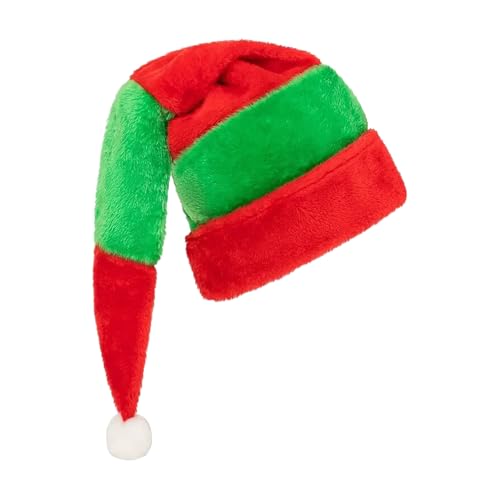 Peluga Santa Mütze | Langer gestreifter Hut mit festlichem Weihnachts-Kostümzubehör, Kopfbedeckung für Neujahrsfeiertage für Erwachsene 23,62 x 11,81 cm Peluga Santa Mütze | Langer gestreifter Hut mit festlichem Weihnachts-Kostümzubehör, Kopfbedeckung für Neujahrsfeiertage für Erwachsene 23,62 x 11,81 cm von ccuzs