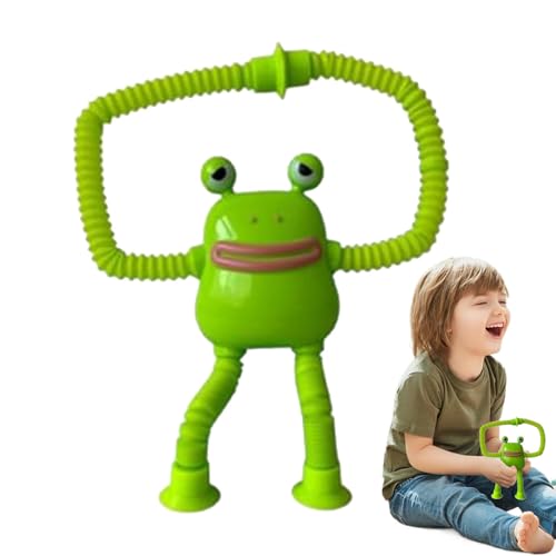 Pop Tubes, Frog Fidget Toys with Telescopic Suction Cup, Animal Pop Sensory Toy for Kids, Fun Interactive Educational Toy for and Children 5.51x1.57x5.51 Inches von ccuzs