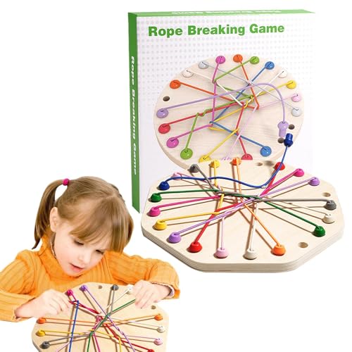 Puzzle Game, Strategy Rope Untying Challenge, Logical Thinking Training Toy, Interactive Board for Parent-Child Bonding, Fun Learning Activity (8.86x8.86 Inches) von ccuzs