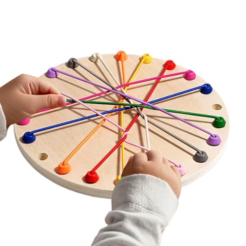 Rope Knots Challenge Game, Parent-Child Interaction Twisted Ropes Untangle, Brain Teaser Logic Board, Fine Motor Skill Toy for Girls and Boys, 8.78x8.78x0.51 Inches von ccuzs