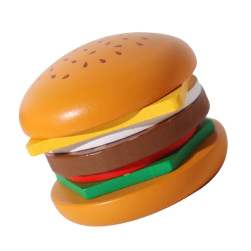 Stapelspielzeug Aus Holz, Stapelspielzeug, Hamburger-Spielzeug Aus Holz, Stapel-Burger-Spielzeugset, Pädagogisches Stapelspielzeug Für Kleinkinder, Stapelaktivitätsspielzeug Mit Holzkonstruktion von ccuzs