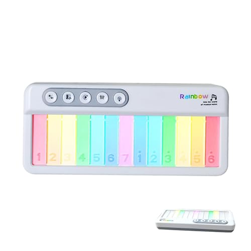 Toddler Keyboard Piano, Light-Up Musical Toy with Adjustable Volume, Fun Early Learning Instrument for Boys and Girls, Portable Kids Piano with Sound Effects, 6.89x3.07 Inches von ccuzs