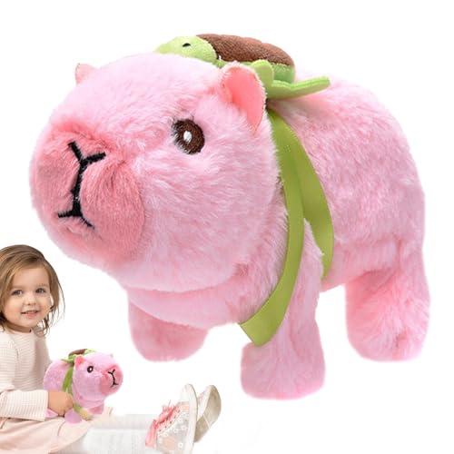 ccuzs Capybara Toy Plush, Cute Stuffed Toys, Interactive Animal with Backpack, Capybara Electric Function for Kids 3+ Years, Boys and Girls, 5.91x3.15x5.12 Inches, 125g von ccuzs