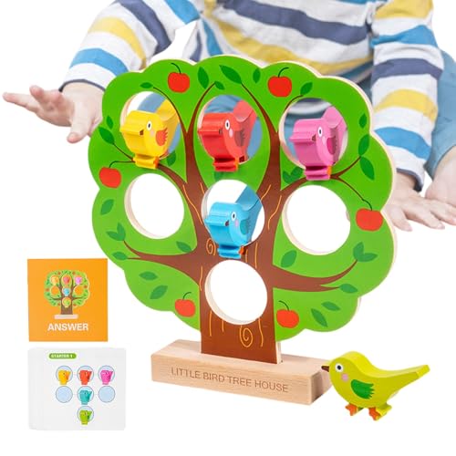 ccuzs Color Matching Toys, Wooden Learning Toy, Safety and Sturdy Materials, Shape Recognition Plaything with Versatile and Interactive Design for Young Children, 1 Set von ccuzs