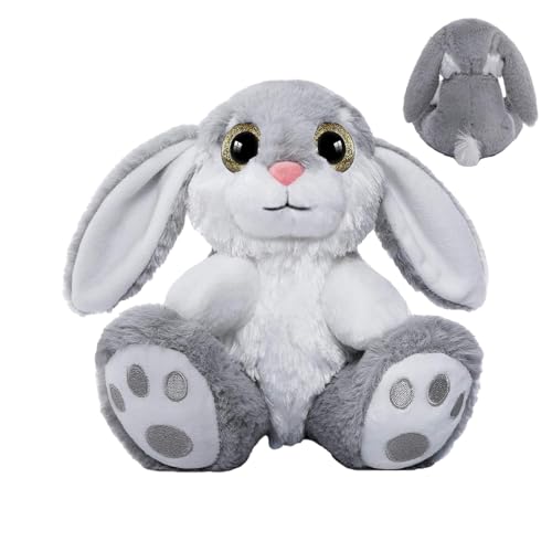 ccuzs Huggable Bunny Stuffed Animal, Plush Easter Bunny with Floppy Ears, Soft and Cuddly Bedtime Friend for Kids, Plush Rabbit Toy for Boys and Girls, Perfect Easter Gift for Children von ccuzs