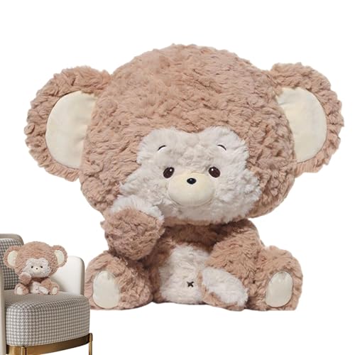 ccuzs Huggable Monkey Plush, Soft Monkey Cartoon Plush Stuffed Animal, Charming Animal Plush Stuffed, Collectible Plushie Animal Cute Doll 33 Cm/12.99" Sitting Height for Kids, Boys, Girls (Brown) von ccuzs