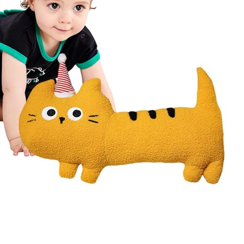 ccuzs Long Cat Pillow, Cute Soft Animal Plush, Huggable and Cuddly Kitten Toy, Cozy Decorative Cushion, Adorable, for Kids Girls Boys Christmas Decorations von ccuzs