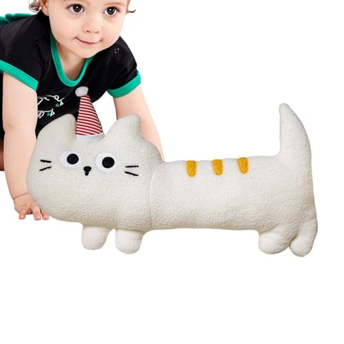 ccuzs Long Cat Pillow, Cute Soft Animal Plush, Huggable and Cuddly Kitten Toy, Cozy Decorative Cushion, Adorable, for Kids Girls Boys Christmas Decorations von ccuzs