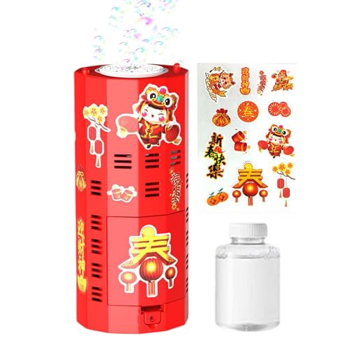 ccuzs New Year Bubble Toy, Bubble Machine Light,Kids Bubbles Blower, Automatic Bubbles Machine with Sound and Light Effects for 2025 New Year Parties, 3.15x3.15x7.2in von ccuzs