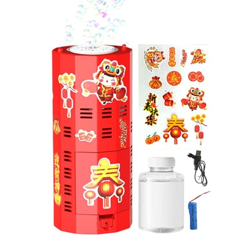 ccuzs New Year Bubble Toy, Bubble Machine Light,Kids Bubbles Blower, Automatic Bubbles Machine with Sound and Light Effects for 2025 New Year Parties, 3.15x3.15x7.2in von ccuzs