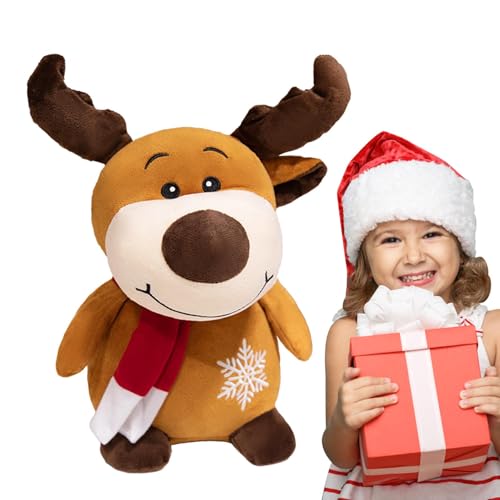 ccuzs Plüsch Weihnachten Stofftiere, 9 Zoll Weihnachten Plüsch, Weihnachtstier Plushies, Gefüllte Urlaub Plüschtier mit Deko Tier Design für Weihnachtsdekorationen (1PCS) von ccuzs