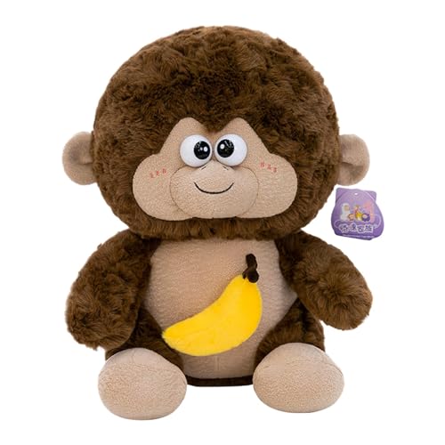 ccuzs Plush Monkey Doll, Cute Huggable Stuffed Animal Model, Adorable Monkey Plush Toy Decorated with a Banana Accessory for Girls, Boys, Kids and Children, 9.84 Inches von ccuzs