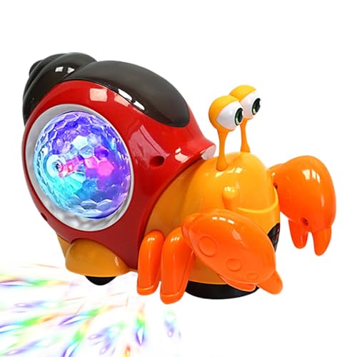 ccuzs Sensory Snail Toy, Snail Toy With Music, Toddler Snail Toy, Electric Snail Toy, Musical Snail Toy, Interactive Electric Crawling Snail Toy With Light and Music For Boys And Girls von ccuzs