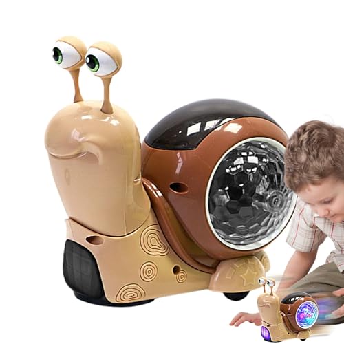 ccuzs Sensory Snail Toy, Snail Toy With Music, Toddler Snail Toy, Electric Snail Toy, Musical Snail Toy, Interactive Electric Crawling Snail Toy With Light and Music For Boys And Girls von ccuzs