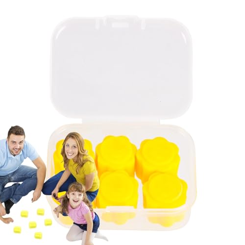 ccuzs Tossing Stone Game, Pebble Throwing Set, Hand-Eye Coordination Toy, Storage Box Included, Fun Family Travel Game, for Kids and Adults 5.5x4cm Red Blue Yellow von ccuzs