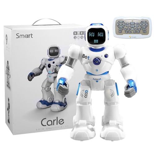 cfpqv 1088 Robots for Kids Large Programmable Interactive RC Robot with Voice APP Present for 4 5 6 7 8 9 Years Old Kids Boys and Girls Bit ProgrammierRoboter Experimentierkasten (White, One Size) von cfpqv