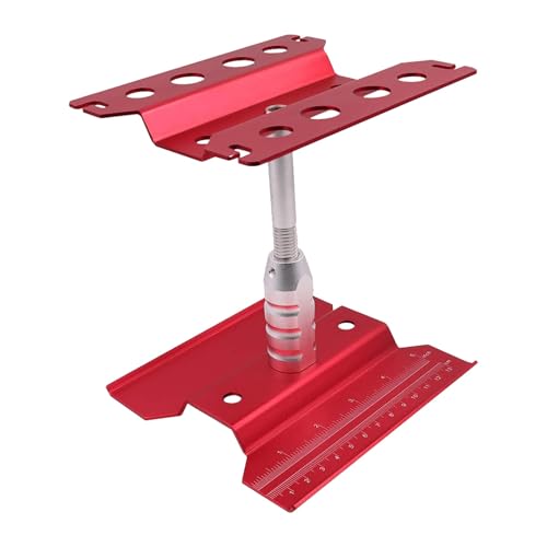 cfpqv Alloy Model Repair Station Work Stand Rotate 360° for 1/10 1/8 RC Car Basteln Malen (Red, One Size) von cfpqv