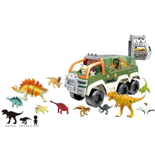 cfpqv Dinosaur Car Truck Toys for Boys 3 6 Years with Music and Growl Preschool Toys Toddler Gifts for 3 6 Years Kids Baby Kleinkindspielzeug (Green, One Size) von cfpqv