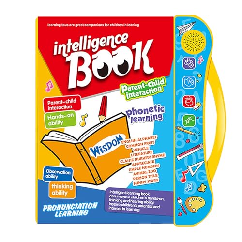 cfpqv English Point Reading Children Border Early Education Point Reading Machine Toys E Book Point Reading This Intelligent Audio Ebook Baby Kleinkindspielzeug (Yellow, One Size) von cfpqv