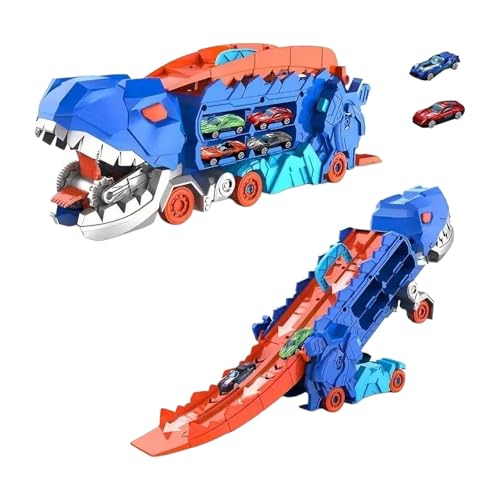 cfpqv Exciting Children's Dinosaur Swallowing Track Car Toys: Enjoy The Perfect Combination of Deformation Ejection and Alloy Car Compatible with Motorikschleifen (BU1, One Size) von cfpqv