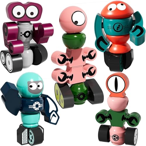 cfpqv Magnets Robot Toy for 3 4 5 6 7 Year Old Boys Transform Toys Planet Magnet Building Toys Stacking for Toddler Learning Educational Christmas and Birthday Gifts for Compatible (Green, One Size) von cfpqv