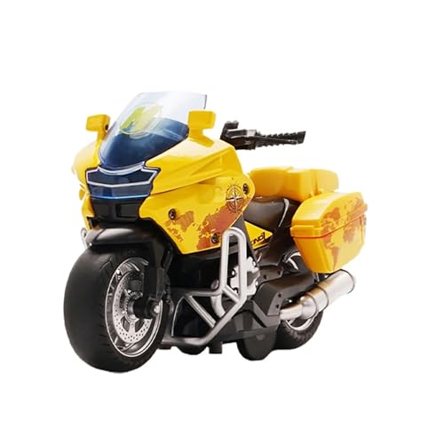 cfpqv Motorcycle Toy Vehicle Electronic Kids Patrol with Flashing LED Lights Sound Effects Auto Modelle 1 24 (Yellow, One Size) von cfpqv