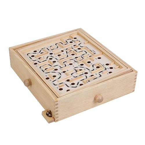 cfpqv WoodenBall Games WoodenLabyrinth Puzzle and Brain Health Coordinated Developmen for Kids and DementiaOld Man Kleinkindspielzeug (C, One Size) von cfpqv