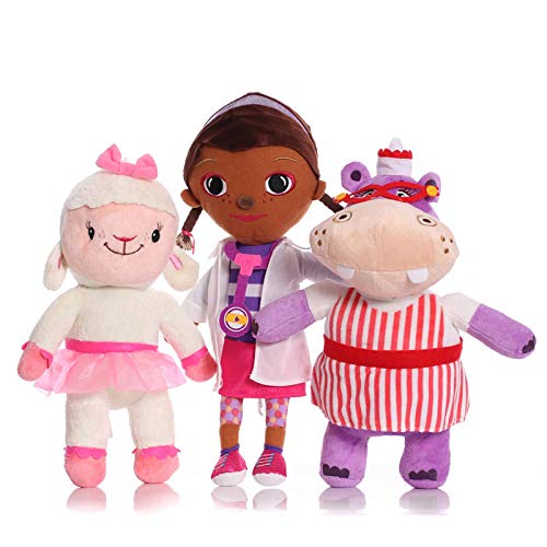 cgzlnl Doc McStuffins Plüschspielzeug Babyspielzeug, Cartoon-Hallie Lambie, Stofftiere, Puppe, Kinder, Babyspielzeug, 3 Stück von cgzlnl