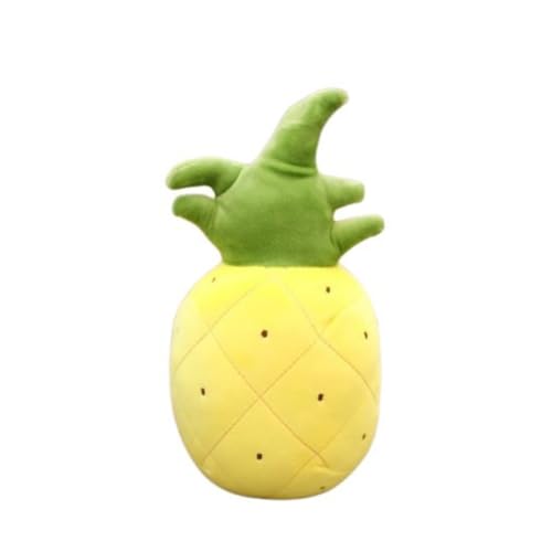 champracer 2 Stück Obst Plüschtier, Süße Kleines Gemüse Plüschpuppen, Ideal für Rollenspiele für Kinder, Kawaii Plüsch Spielzeug Geschenk für Jungen und Mädchen (13 cm Anhänger,Ananas) von champracer