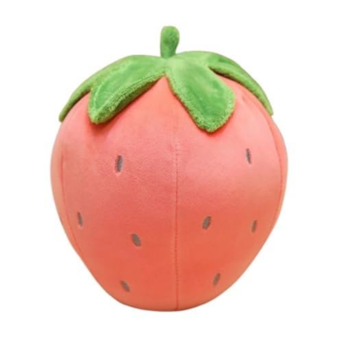 champracer 2 Stück Obst Plüschtier, Süße Kleines Gemüse Plüschpuppen, Ideal für Rollenspiele für Kinder, Kawaii Plüsch Spielzeug Geschenk für Jungen und Mädchen (13 cm Anhänger,Rosa Erdbeere) von champracer