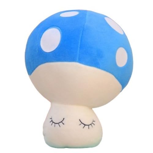 champracer 2 Stück Obst Plüschtier, Süße Kleines Gemüse Plüschpuppen, Ideal für Rollenspiele für Kinder, Kawaii Plüsch Spielzeug Geschenk für Jungen und Mädchen (13 cm Anhänger,Blauer Pilz) von champracer