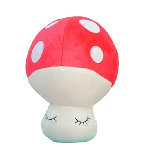 champracer 2 Stück Obst Plüschtier, Süße Kleines Gemüse Plüschpuppen, Ideal für Rollenspiele für Kinder, Kawaii Plüsch Spielzeug Geschenk für Jungen und Mädchen (13 cm Anhänger,Roter Pilz) von champracer