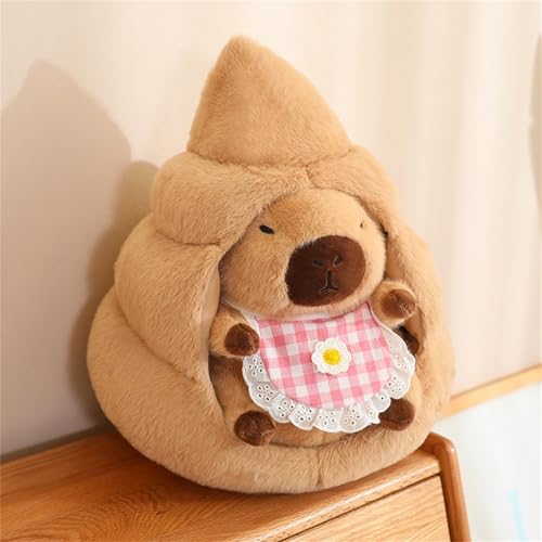 2 in1 Capybara Kuscheltier, Hässliche Puppen Poop House Capybara Kissen, Poop Room Capybara Puppen, Super Weiche Gefüllte Spielzeug Plüsch, Abnehmbare Capybara Für Home Deko Kinder (60 cm,Rosa) von champracer