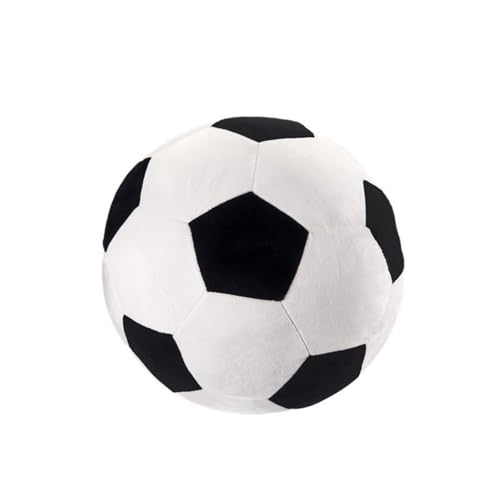 20 CM Plüsch Fußball Kissen Runde, Simulation Fußball Spielzeug, Basketball Plüschtier, Ballkissen, Flauschige Kreative Puppe Zimmer Dekorationen, Geschenk für Kinder Mädchen Jungen (Fußball) von champracer