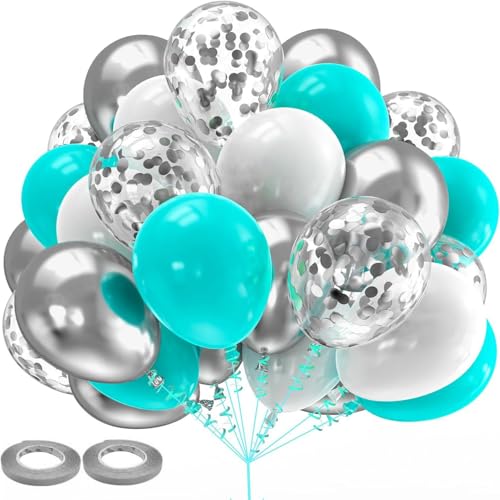 30 pcs Pailletten Latexballon Geburtstag Party Dekoration,Verdickter Ballon, für Jungen und Mädchen Wald Baby Dusche Dekorationen luftballons,Hochzeit Deko (Blau) von champracer