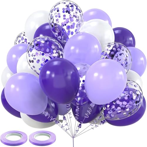 30 pcs Pailletten Latexballon Geburtstag Party Dekoration,Verdickter Ballon, für Jungen und Mädchen Wald Baby Dusche Dekorationen luftballons,Hochzeit Deko (Violett) von champracer