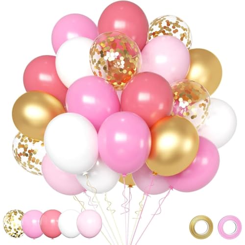 30 pcs Pailletten Latexballon Geburtstag Party Dekoration,Verdickter Ballon, für Jungen und Mädchen Wald Baby Dusche Dekorationen luftballons,Hochzeit Deko (rosa) von champracer