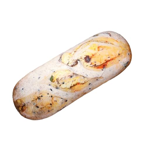 3D Simulation Brot Kissen, Weich Plüsch Kissen Brotform Kissen, Weiches 3D Butterbrot-Kissen Wurfs, für Kinder Fotografie Requisiten Hintergrund, Baguette Sofa Rückenkissen, Hausdekoration (20 cm,C) von champracer