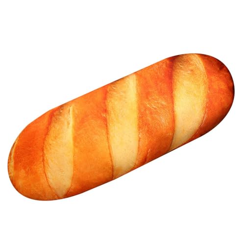 3D Simulation Brot Kissen, Weich Plüsch Kissen Brotform Kissen, Weiches 3D Butterbrot-Kissen Wurfs, für Kinder Fotografie Requisiten Hintergrund, Baguette Sofa Rückenkissen, Hausdekoration (20 cm,A) von champracer